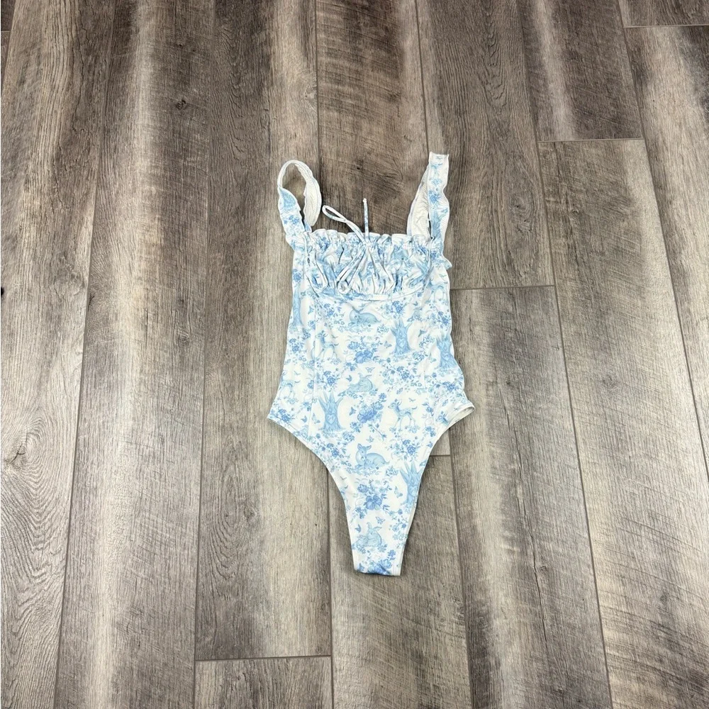 Frankies Bikinis x Gigi Blue One Piece Swimsuit